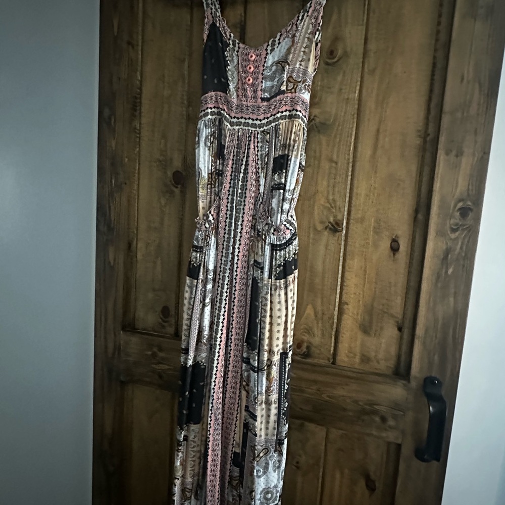 Matilda Jane Maxi Dress in Pink and Cream